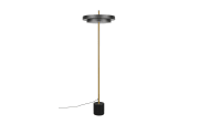 LED-Standleuchte Keaton, schwarz/gold, inkl. Sensordimmer