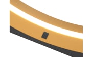 LED-Bodenleuchte Loop, schwarz/gold, inkl. stufenloser Dimmfunktion 