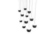 LED-Pendelleuchte Cannon, schwarz, 200 cm, inkl. stufenloser Höhenverstellung 