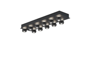 LED-Pendelleuchte Cannon, schwarz, 200 cm, inkl. stufenloser Höhenverstellung 