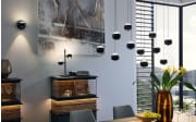 LED-Pendelleuchte Cannon, schwarz, 200 cm, inkl. stufenloser Höhenverstellung 