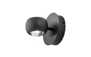 LED-Wandleuchte Cannon, schwarz, inkl. stufenloser Dimmfunktion