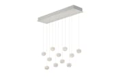 LED-Pendelleuchte Cannon, weiß, 11-flammig, inkl. stufenloser Höhenverstellung