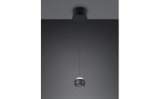 LED-Pendelleuchte Cannon, schwarz, 200 cm, 1-flammig, inkl. Höhenverstellung 