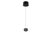 LED-Pendelleuchte Cannon, schwarz, 200 cm, 1-flammig, inkl. Höhenverstellung 