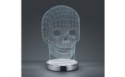 LED-Tischleuchte Skull in chromfarbig