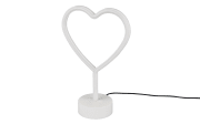 LED-Deko-Tischleuchte Heart, weiß, 30 cm