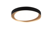 LED-Deckenleuchte Zeta, schwarz/gold, 48,5 cm