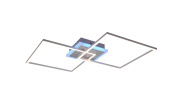 LED-Deckenleuchte Arribo, titanfarbig, 61 cm