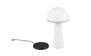 LED-Akku-Tischleuchte Fungo, weiß, 31 cm