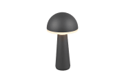 LED-Akku-Tischleuchte Fungo, anthrazit, 31 cm