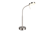 LED-Tischleuchte Moreno, Nickel, inkl. Touch Dimmer 