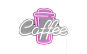 Wandleuchte Coffee, pink/weiß