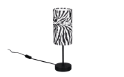 Tischleuchte Zebara, weiß/schwarz