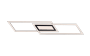 LED-Deckenleuchte Asmin, schwarz, 100 cm