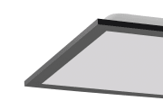 LED-Deckenleuchte Flat, schwarz, 45,5 cm