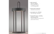LED-Akkutischleuchte Anselm, schwarz, 28,4 cm, inkl. Memoryfunktion