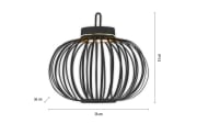 LED-Akkupendelleuchte Akuba, schwarz, 36 cm, inkl. Memoryfunktion