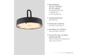 LED-Akkupendelleuchte Akuba, schwarz, 36 cm, inkl. Memoryfunktion