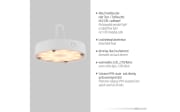 LED-Akkupendelleuchte Akuba, weiß, 36 cm, inkl. Memoryfunktion