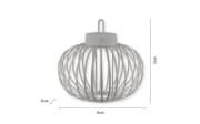 LED-Akkupendelleuchte Akuba, greige, 36 cm, inkl. Memoryfunktion