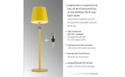 LED-Akku Tischleuchte Boteria, gelb, inkl. Flaschenverschluss