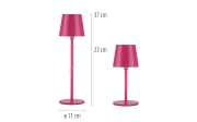 LED-Akku Tischleuchte Boteria, pink, inkl. Flaschenverschluss