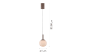 Pendelleuchte Nami, sandfarbig, 1-flammig, inkl. Comfort-Lift Funktion