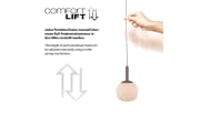 LED-Pendelleuchte Nami, sandfarbig, 1-flammig, inkl. Comfort-Lift Funktion