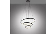 LED-Pendelleuchte Cerchi, schwarz, inkl. Höhenverstellung
