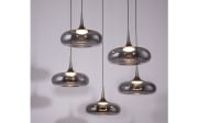 LED-Pendelleuchte Posh, grau, 5-flammig