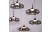 LED-Pendelleuchte Posh, grau, 7-flammig