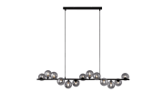 LED-Pendelleuchte Dubai, schwarz/grau