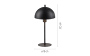 Tischleuchte Ali, schwarz