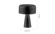 Tischleuchte Pento, schwarz