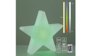 Akku-Tischleuchte Star, weiß, 39,5 cm, inkl. RGBW Farbwechsler