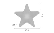 Akku-Tischleuchte Star, weiß, 55 cm, inkl. RGBW Farbwechsler