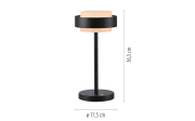 LED-Tischleuchte Elmo, schwarz