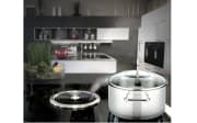 Topfset Smart Steam aus Edelstahl in silber, 5-teilig