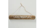 Schild Lieblingsplatz, Treibholz, 43 cm lang