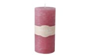 Stumpenkerze Rustic, pink, 15 cm