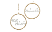 Dekoanhänger Beads, beige, 30 cm