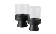 Windlichtset Pallas, schwarz, 2-teilig