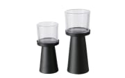 Windlichtset Pius, schwarz, 2-teilig