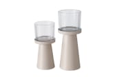 Windlichtset Pius, beige, 2-teilig