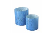 Windlichtset Flayn, blau, 2-teilig