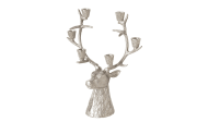 Kerzenleuchter Theodor Hirsch, Aluminium vernickelt, silber, 40 cm