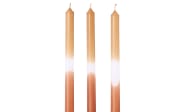 Stabkerzen-3er Set Duo, rot/weiß, 25,5 cm