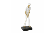 Dekofigur Golfer, weiß, 28,5 cm