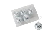 Dekoanhänger Disco, silber, 6-teilg